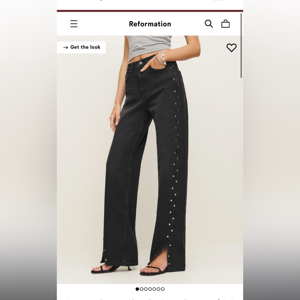 Reformation Cary studded jean